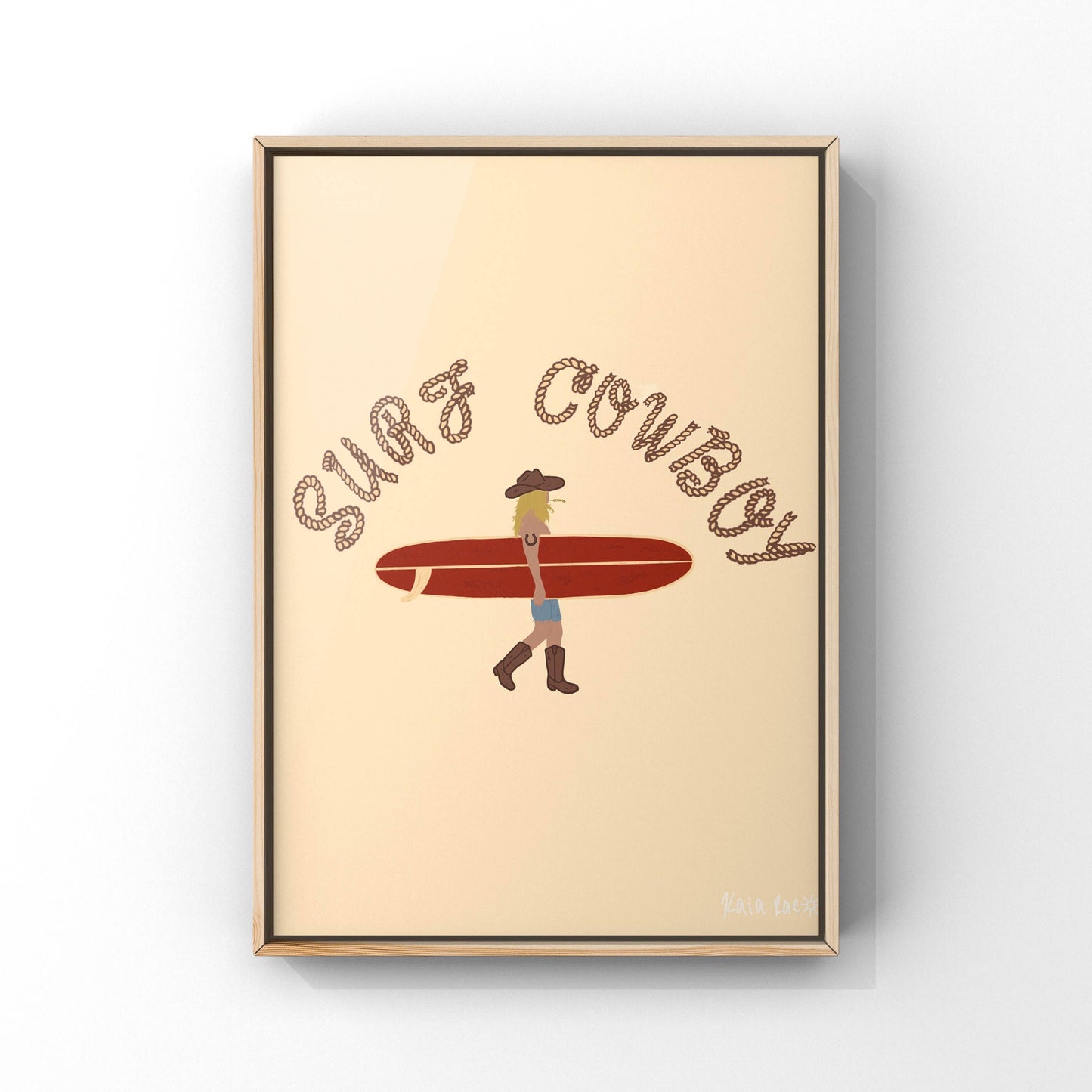 Surf Cowboy Print