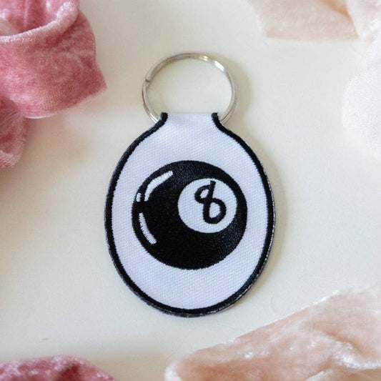 Magic 8 Ball Embroidered Keychain