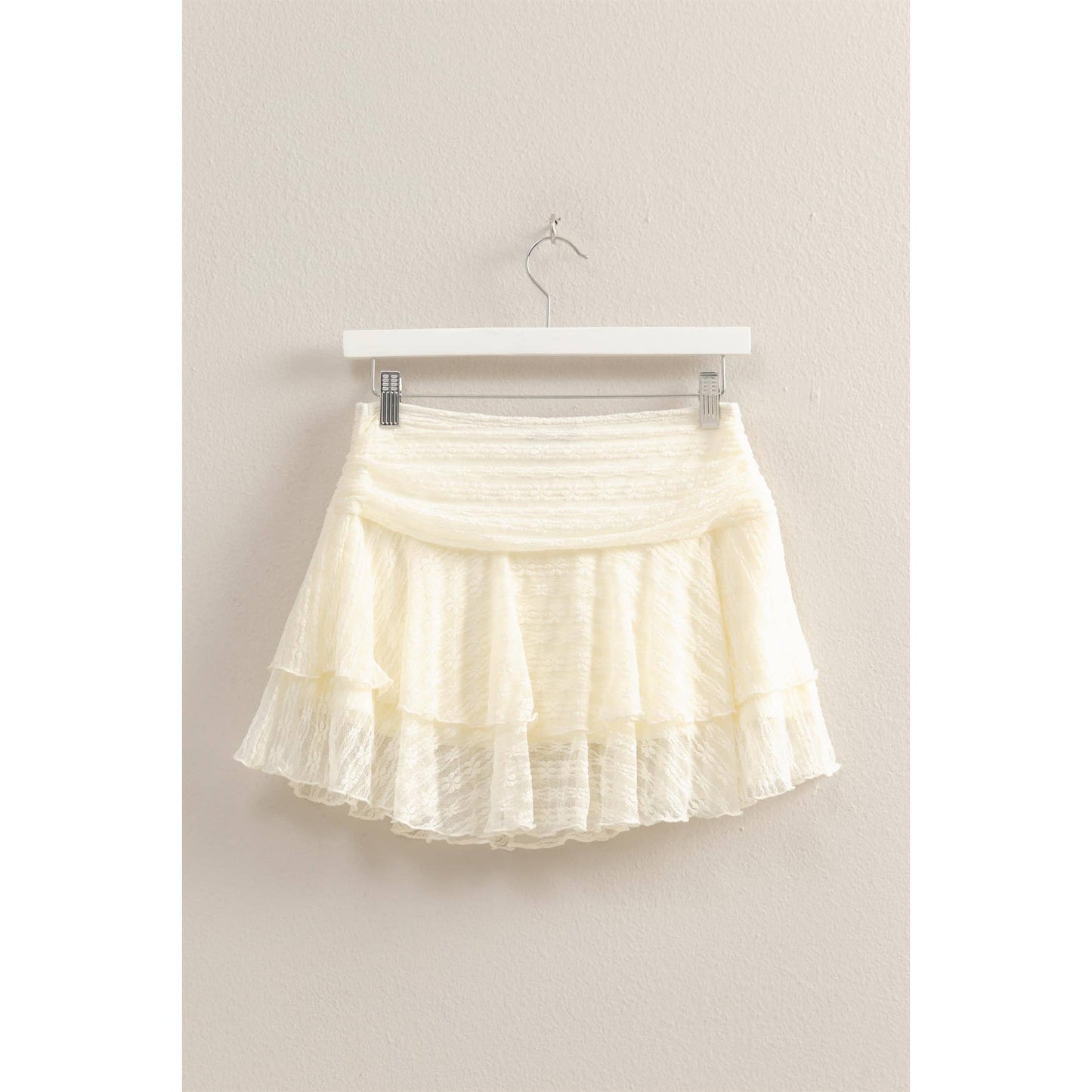 Tiered Lace Mini Skirt