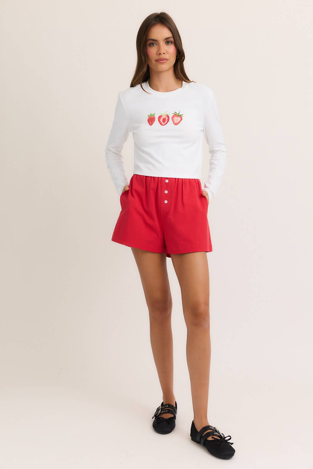 High Waisted Boxy Bow Shorts