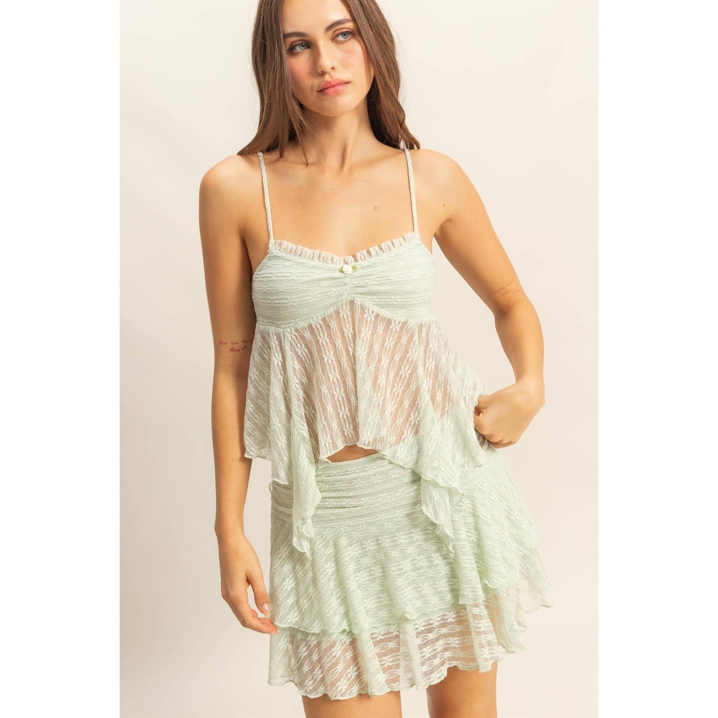 Asymmetrical Lace Cami