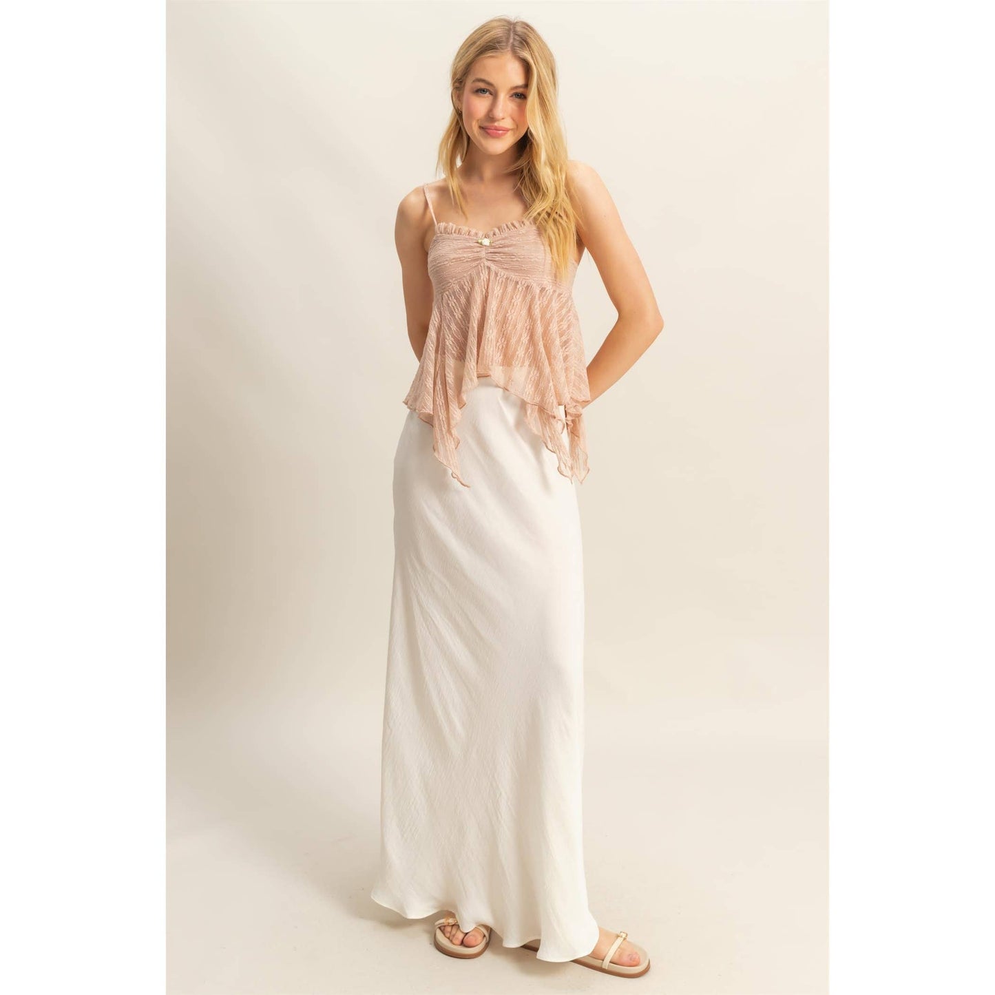 Asymmetrical Lace Cami