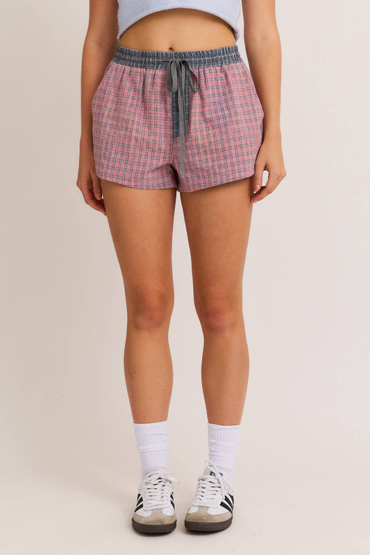 Waist tie boxer shorts