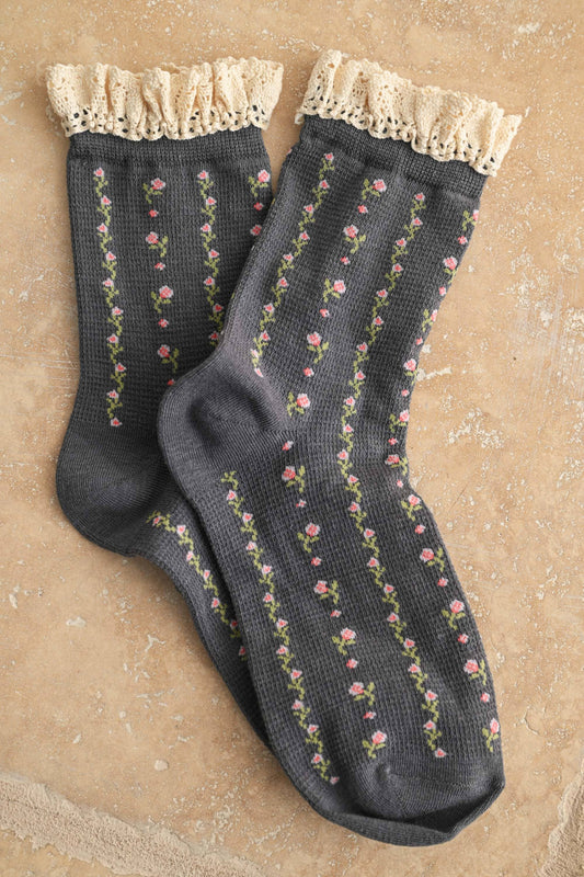 Floral Print Socks