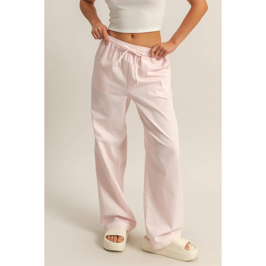 Casual Drawstring Straight Leg Pants