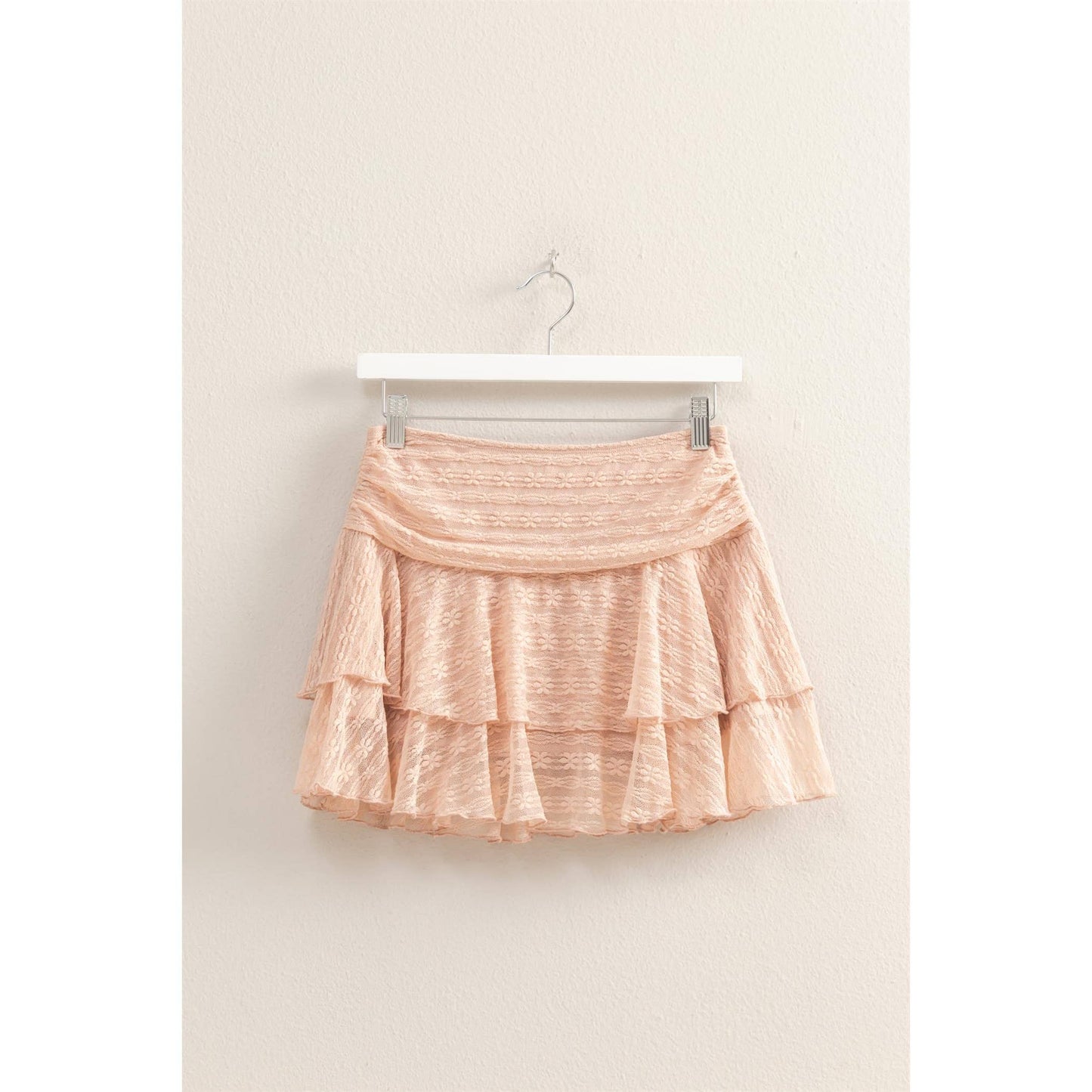 Tiered Lace Mini Skirt