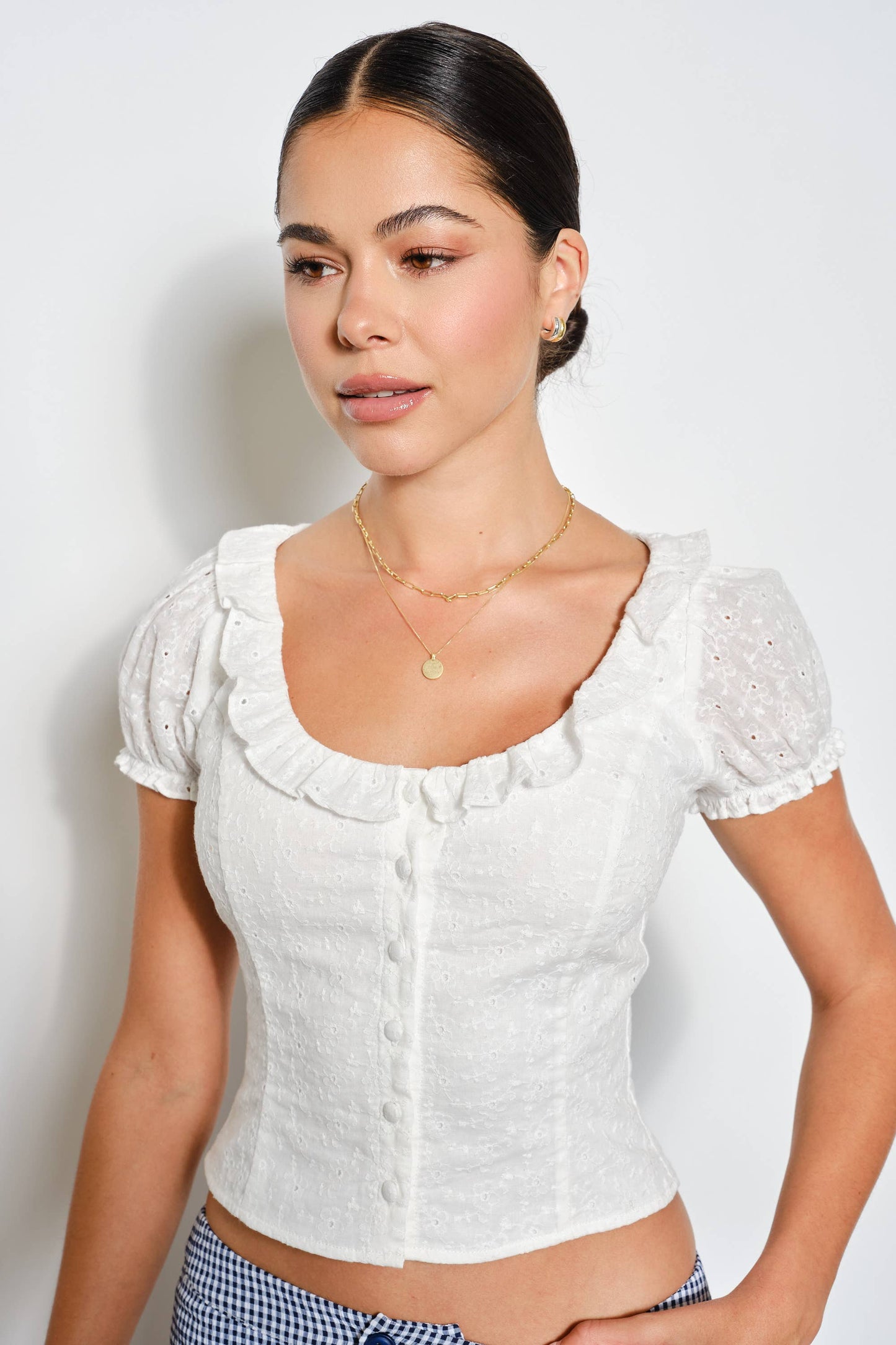 Florian Eyelet Top