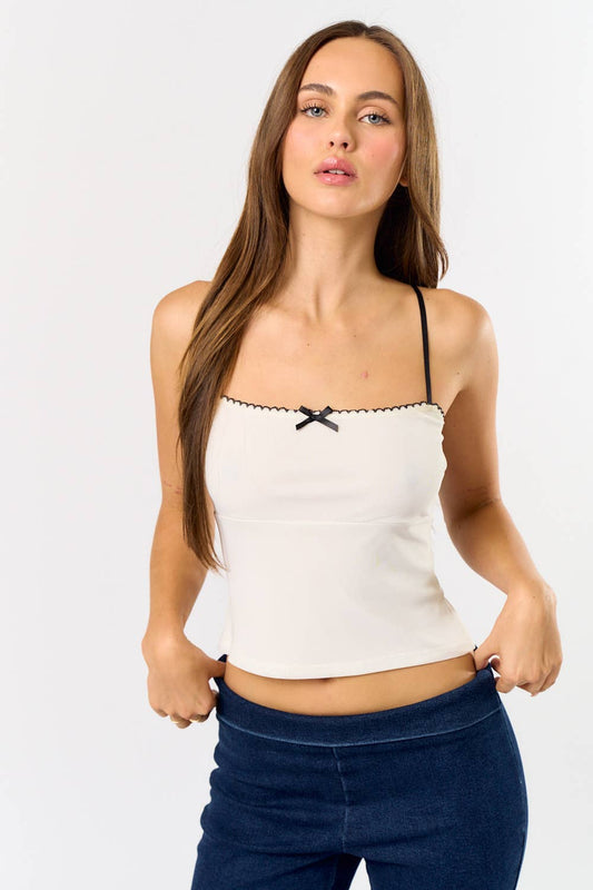 Mesh Contrast Cami