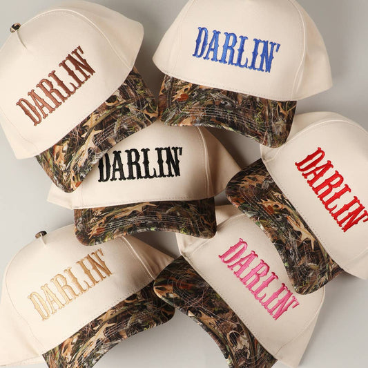 Realtree Camouflage DARLIN' Embroidery Trucker Hat