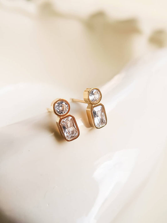 Zaid 18K Gold Non-Tarnish Mini CZ Stud