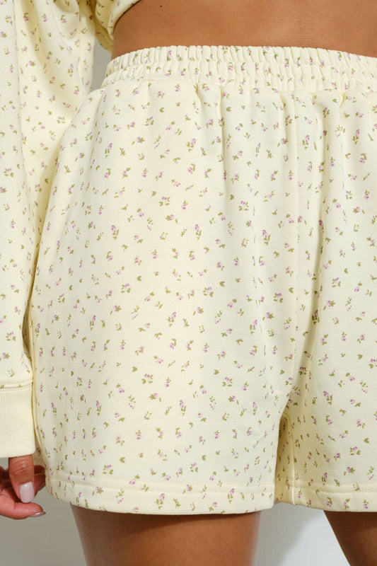 Floral Ivory Shorts