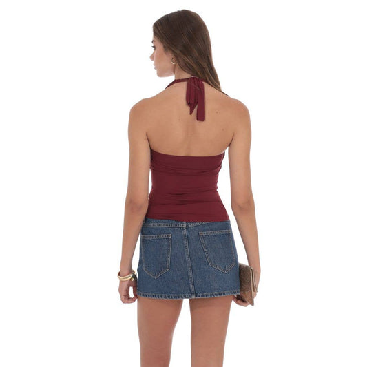 Sunny Two Piece Top Set in Maroon