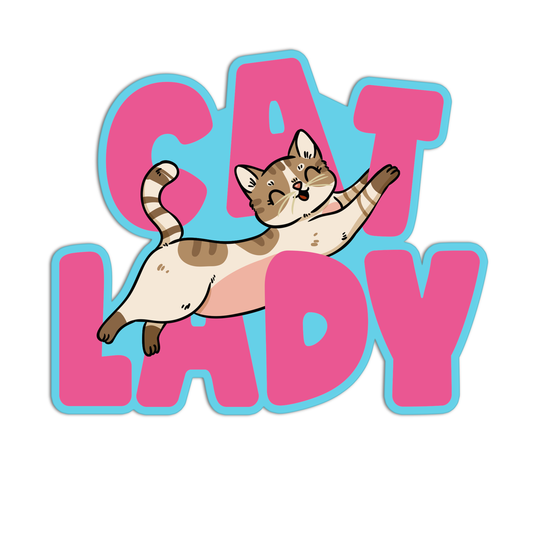 Cat Lady Textured Stickers