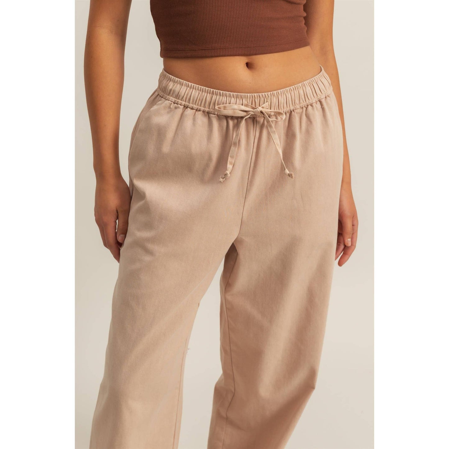 Casual Drawstring Straight Leg Pants