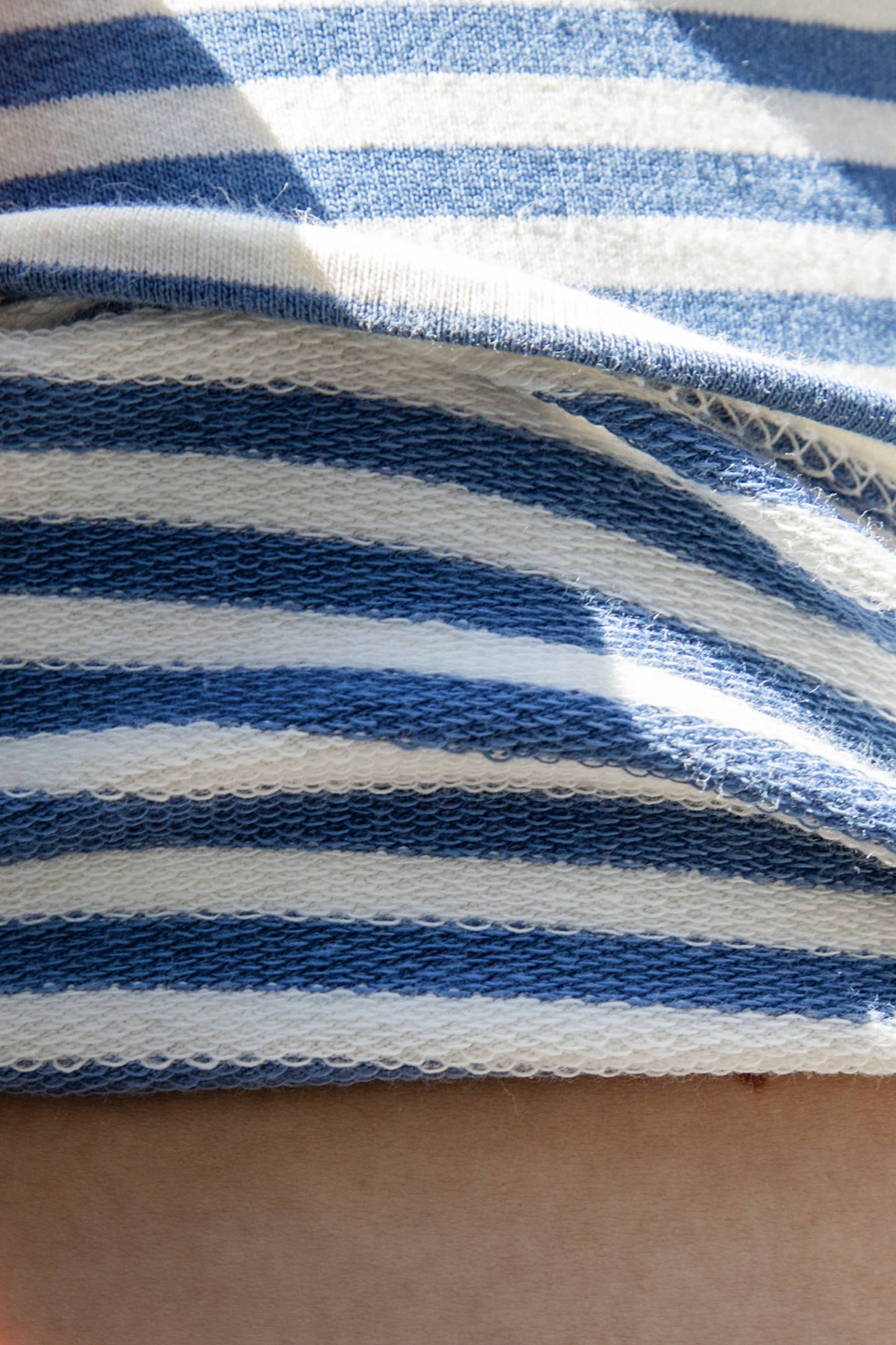 BRISA French Terry Stripe Foldover Pants