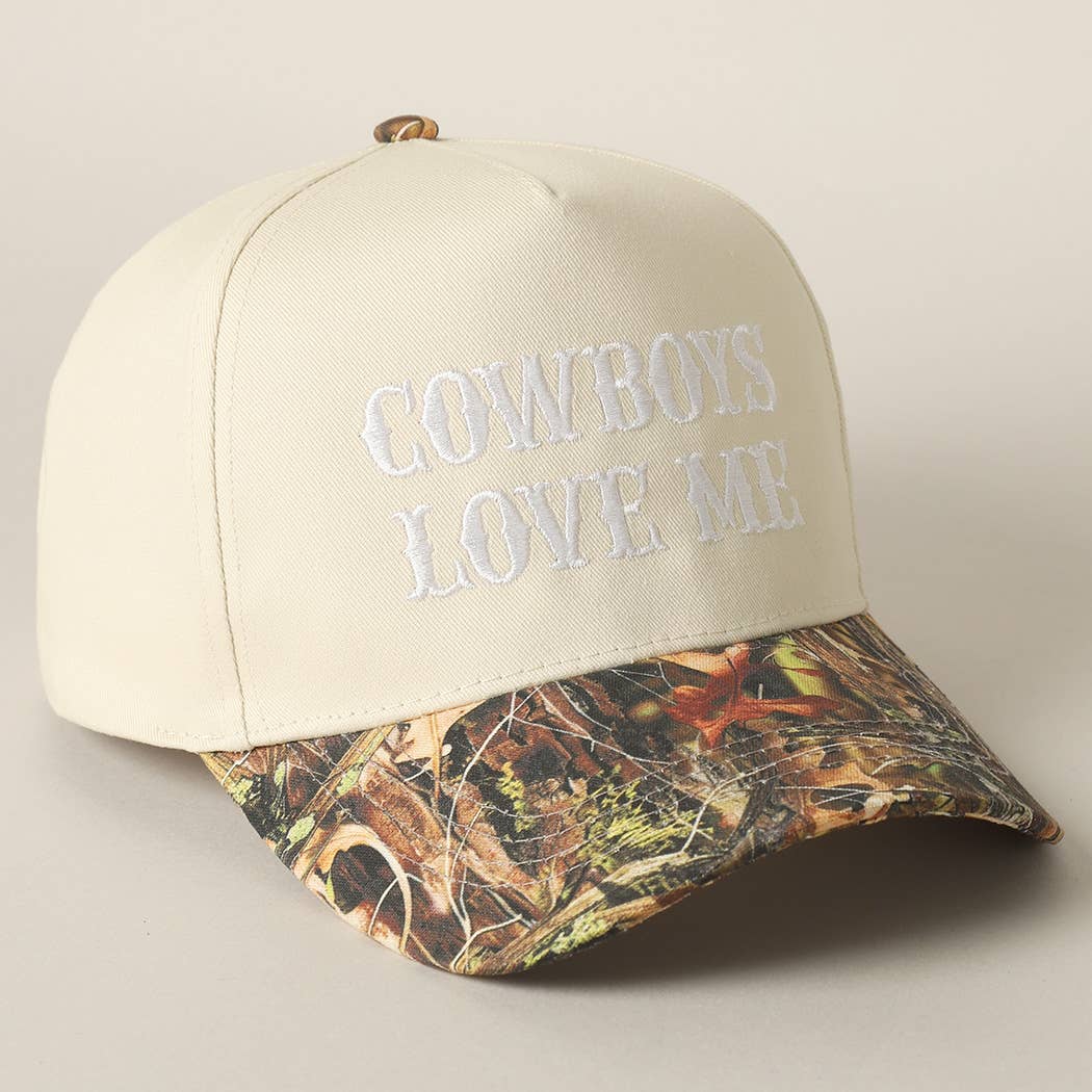 Cowboys Love Me Embroidery Camo Two-Tone Cap