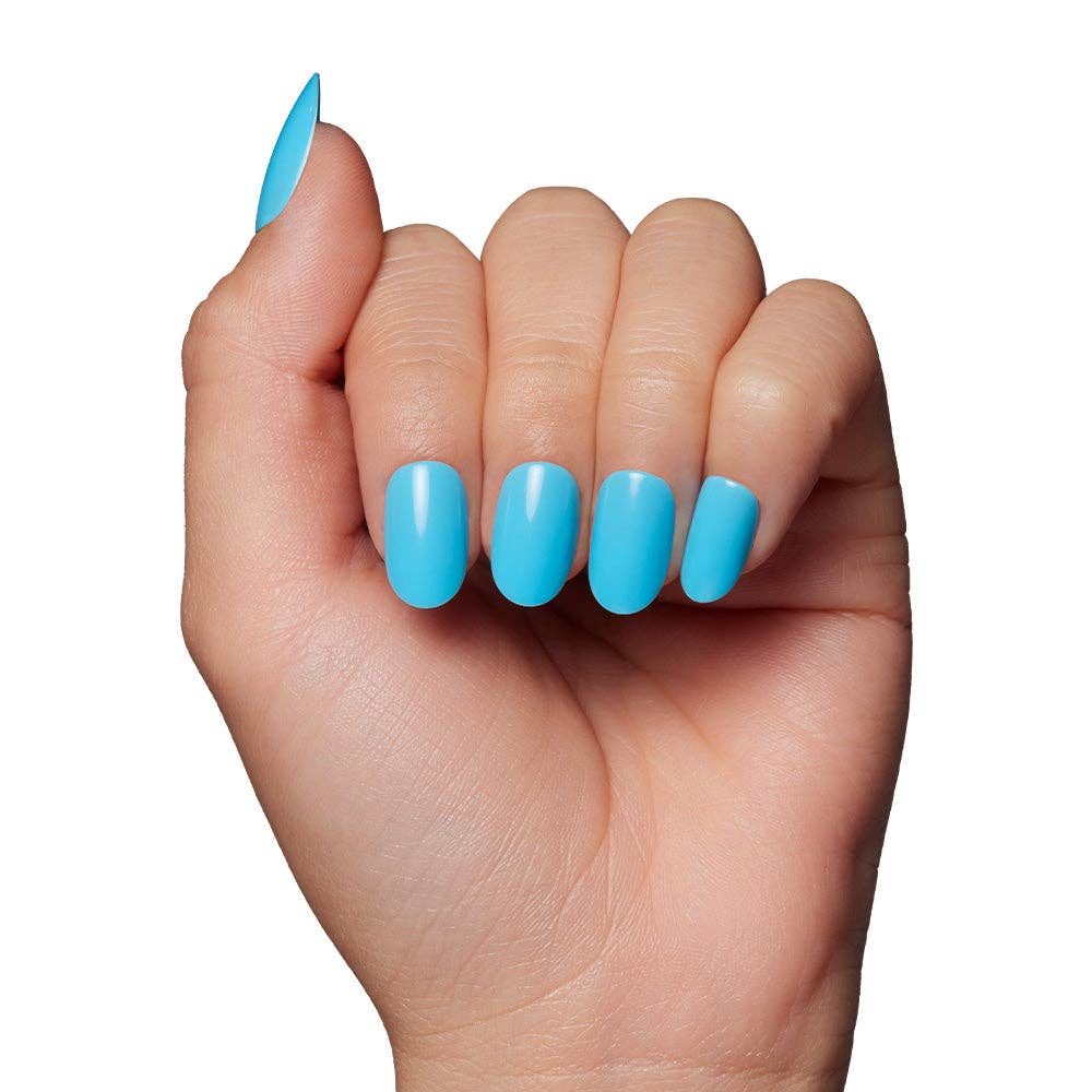 Azure Blue Press-On Nails