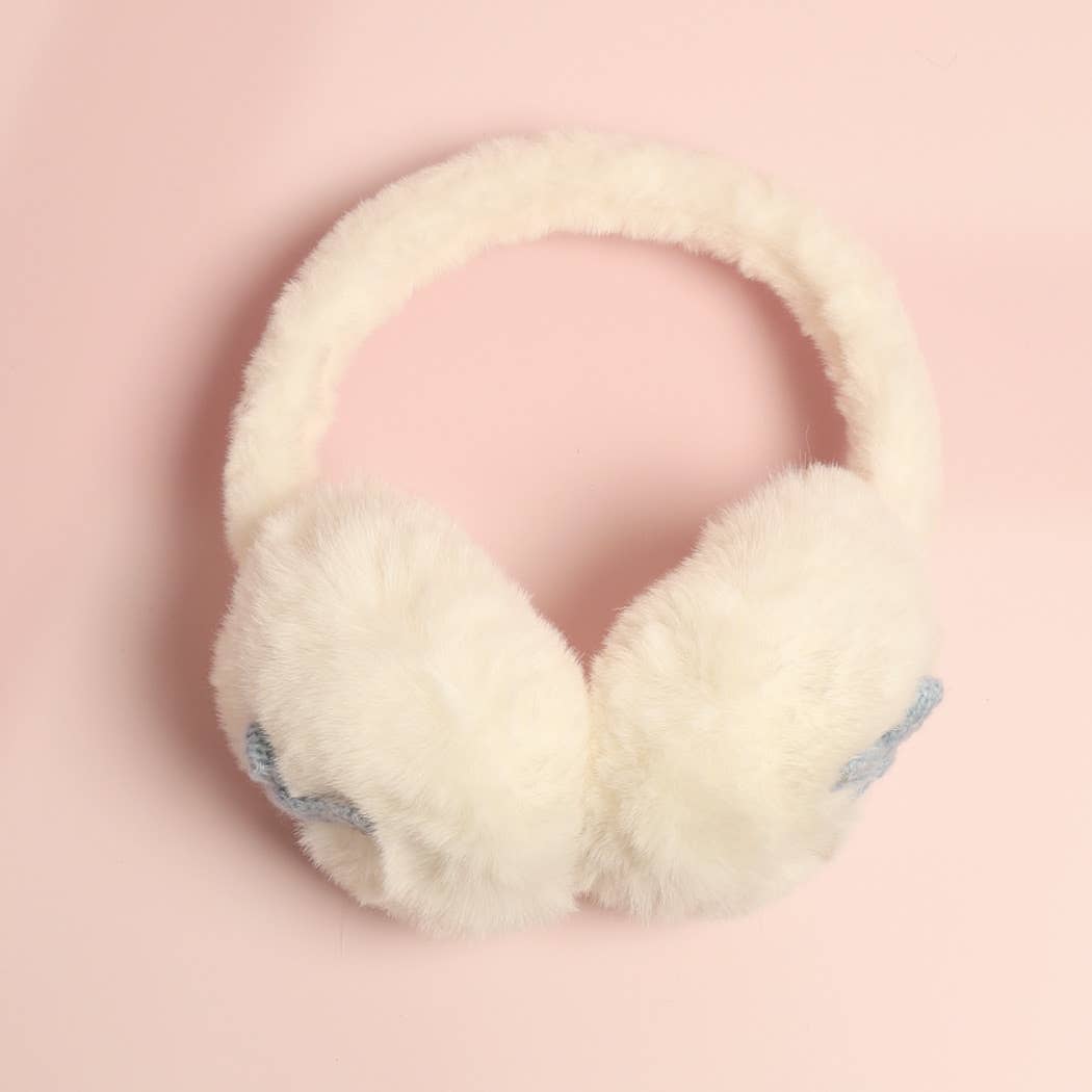 Bow Detailed Faux Fur Luxury Soft Earmuffs