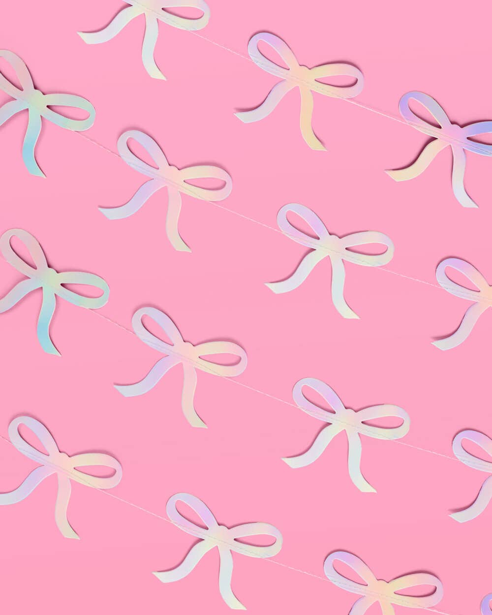 Bows- iridescent foil backdrop