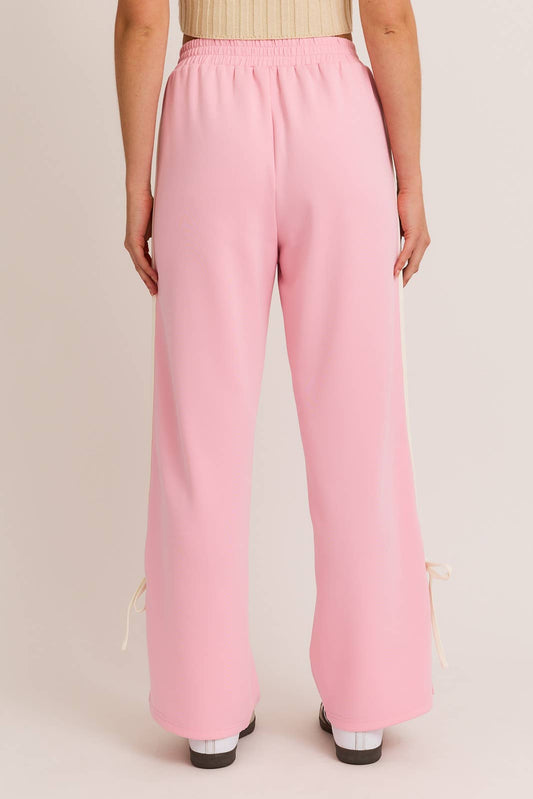 Pink Bow Track Pants