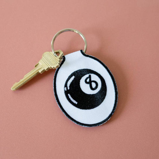 Magic 8 Ball Embroidered Keychain