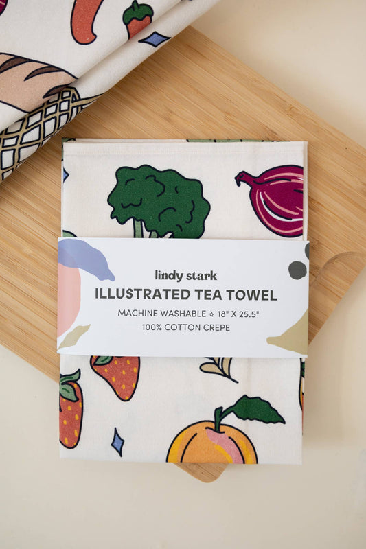 Farmers Market Tea Towel | 100% cotton