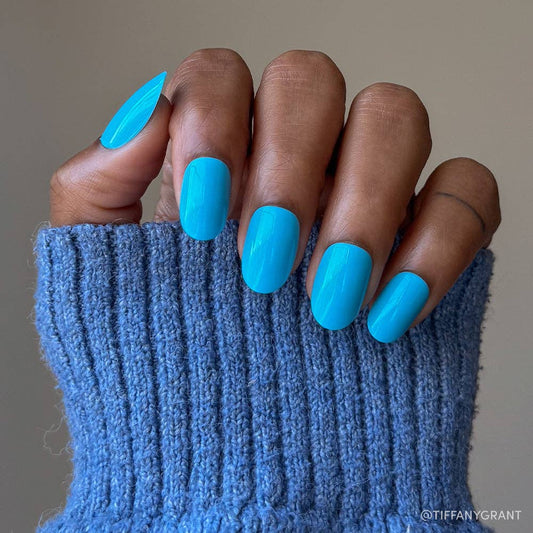 Azure Blue Press-On Nails