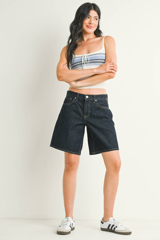 Dark Wash Blue Jorts