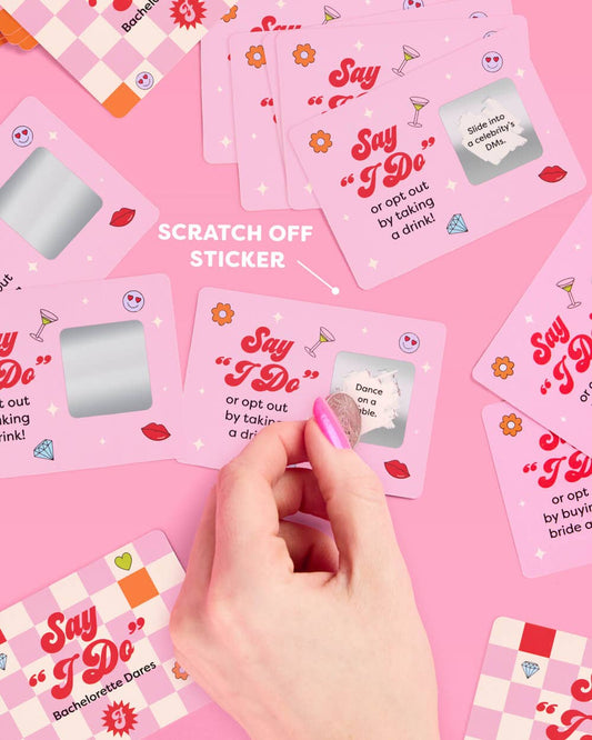Bachelorette Dare Scratch Off Game, Bridal Shower Gift, Favors
