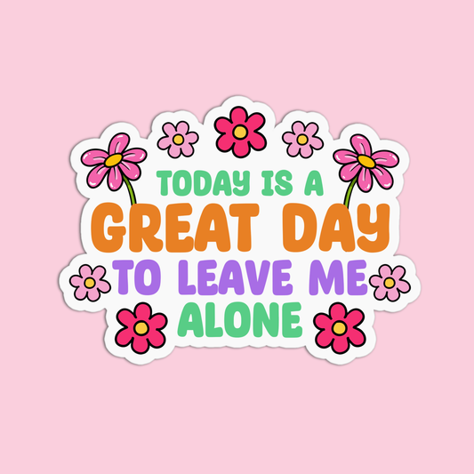 Mental Health Today Is A Great Day Vinyl Textured Stickers