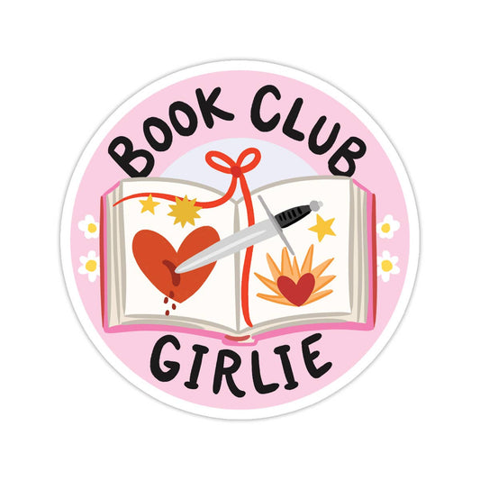 Book Club Girlie Vinyl Sticker