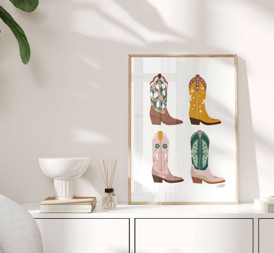 Cowboy Boots Art Print