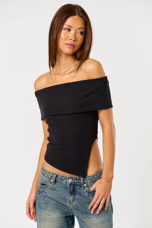 Aly Asymmetrical Off Shoulder Top