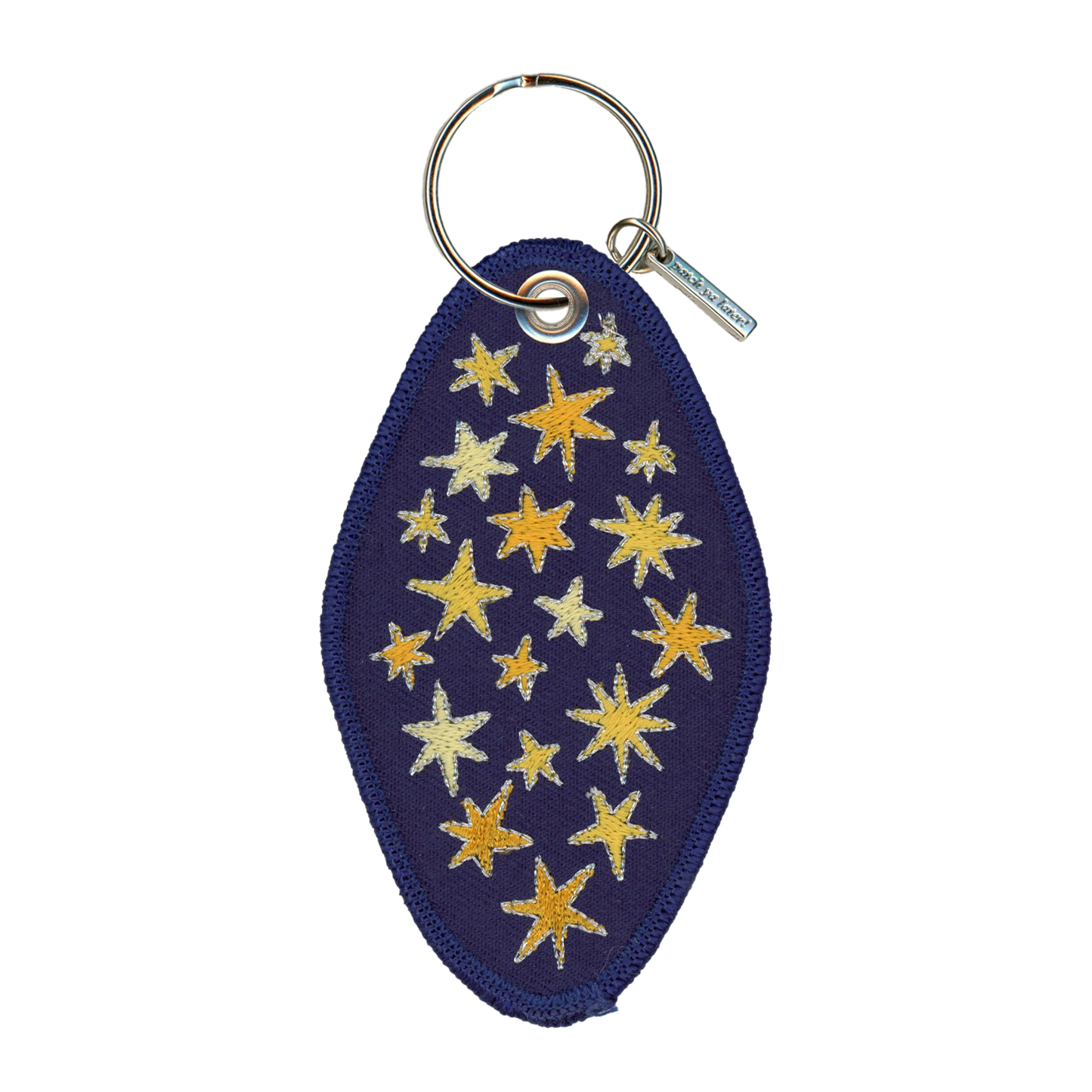 Lucky Star Embroidered Keychain