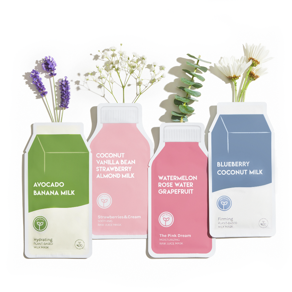 Avocado Banana Milk Hydrating Plant-Based Milk Sheet Mask: Regular