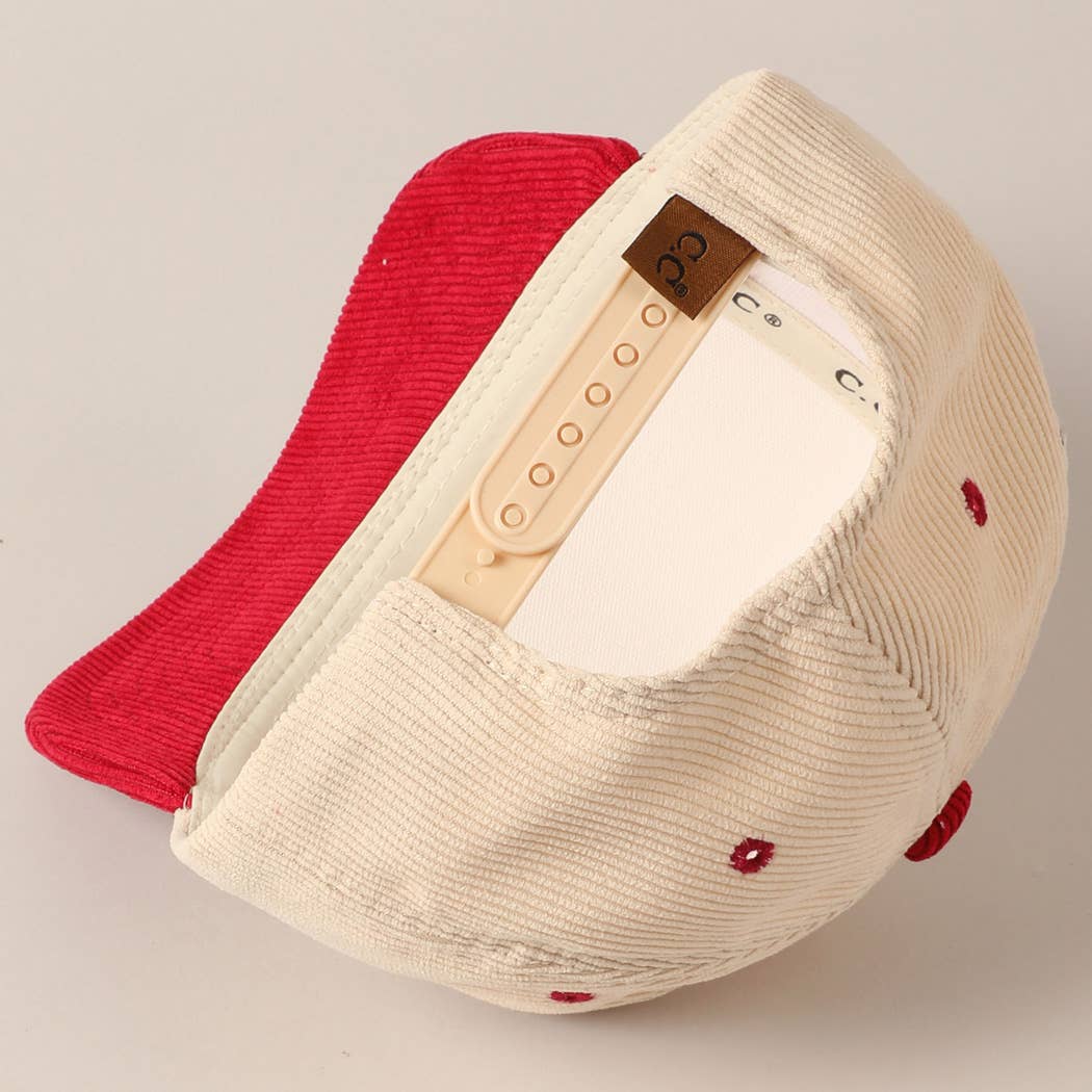 Put It On My Cowboy's Tab Two-Tone Corduroy Cap