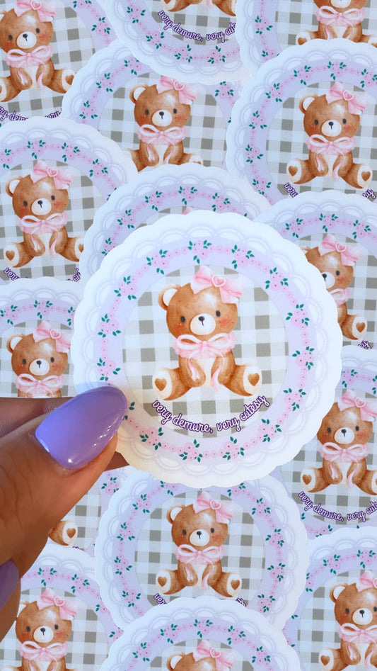 Very demure, very cutesy sticker