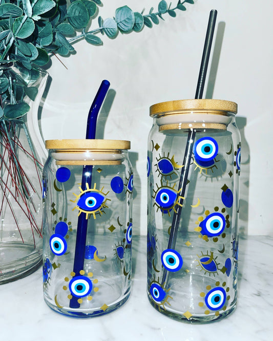 Evil Eye Beer Can Glass-20oz