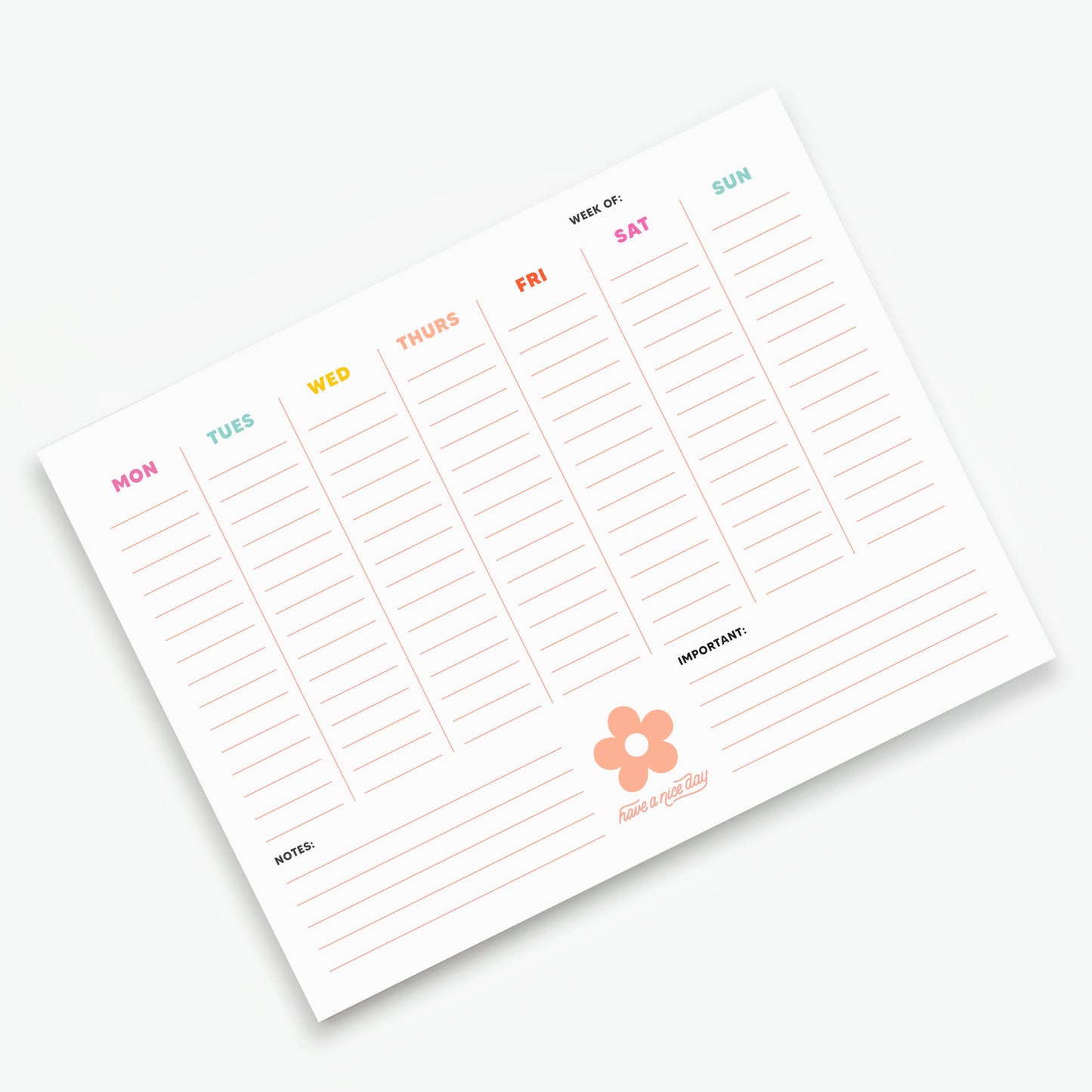 Simply Weekly Notepad