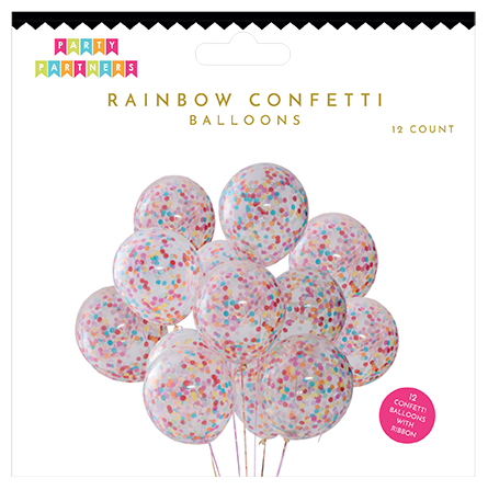 Rainbow Confetti Assorted Balloon Set