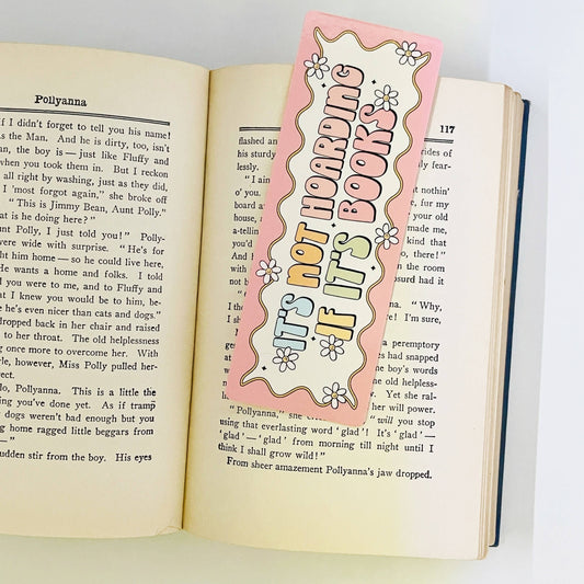 Laminated Bookmark It's Not Hoarding If It's Books