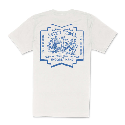 Shootin' Hand T-Shirt - ¡Salud! Edition: Vintage White