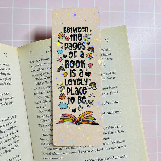 Holographic Laminated Bookmark Between The Pages of a Book