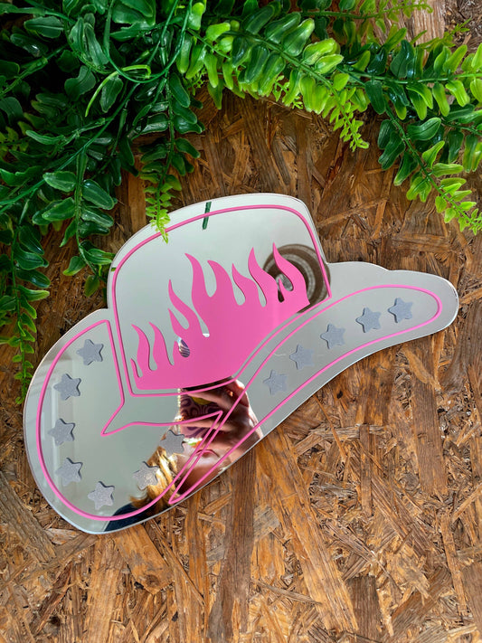 Retro Cowboy Hat Mirror