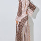 Floral Print Mix Chiffron Ruffle Maxi Dress