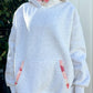 Pearl Grey Gemma Patchwork Quilted Hoodie