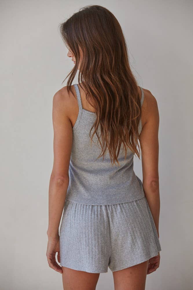 Knit Pointelle Ribbed Cami