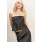 Satin Strapless Tube Top