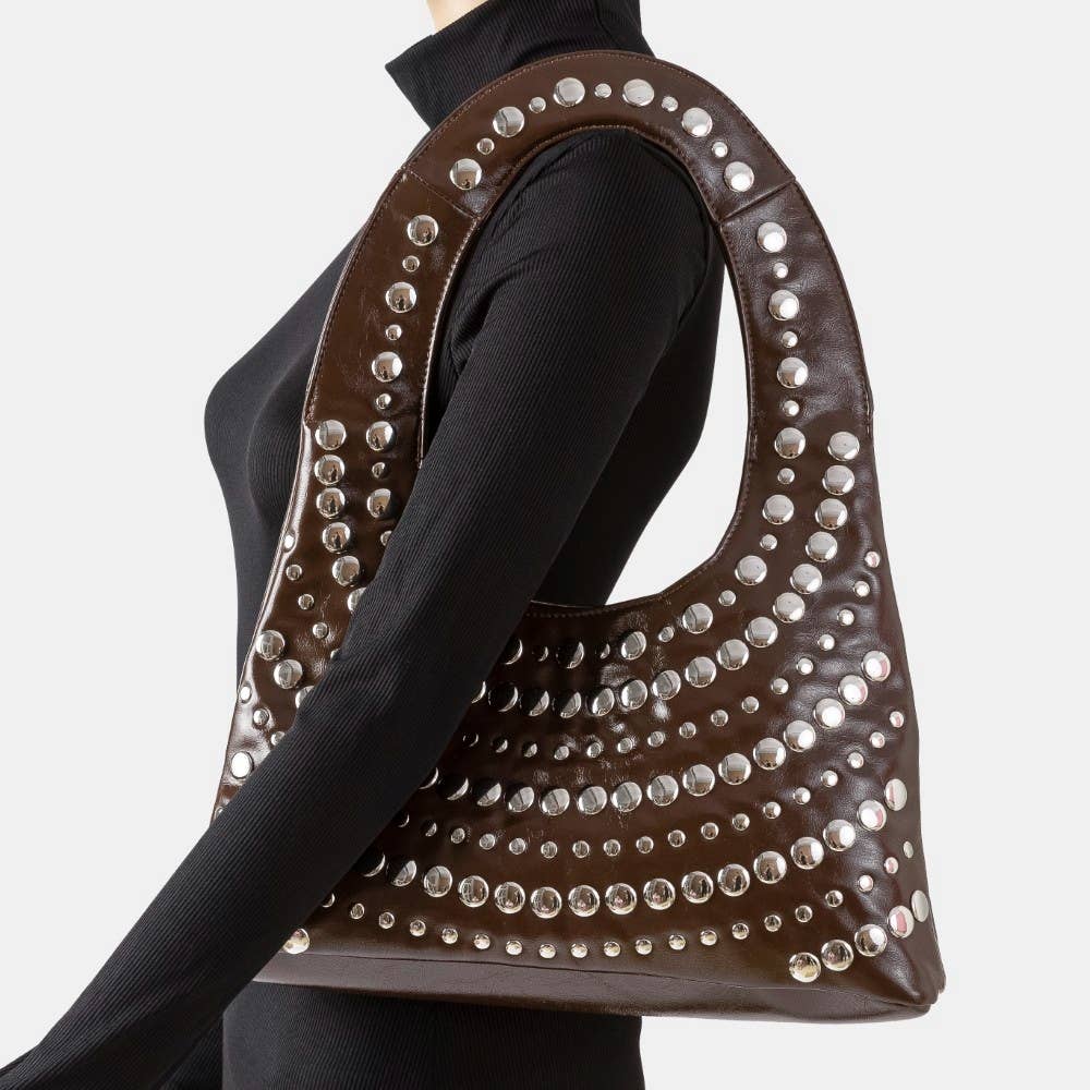 Multi Rivet Shoulder Bag