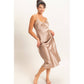 Satin V-Neck Slip Dress